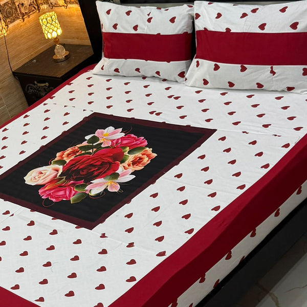 Digital gold panel bedsheet