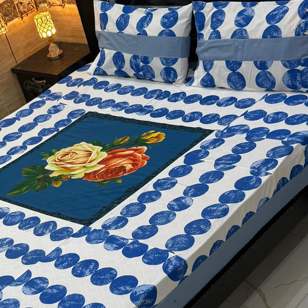 Digital gold panel bedsheet