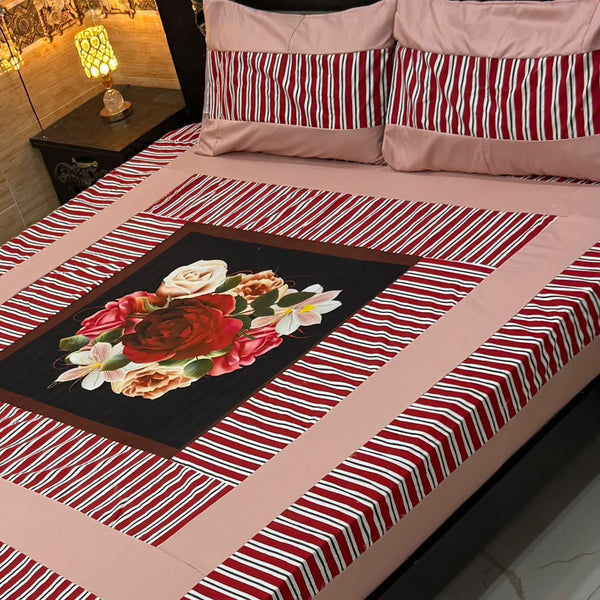 Digital gold panel bedsheet